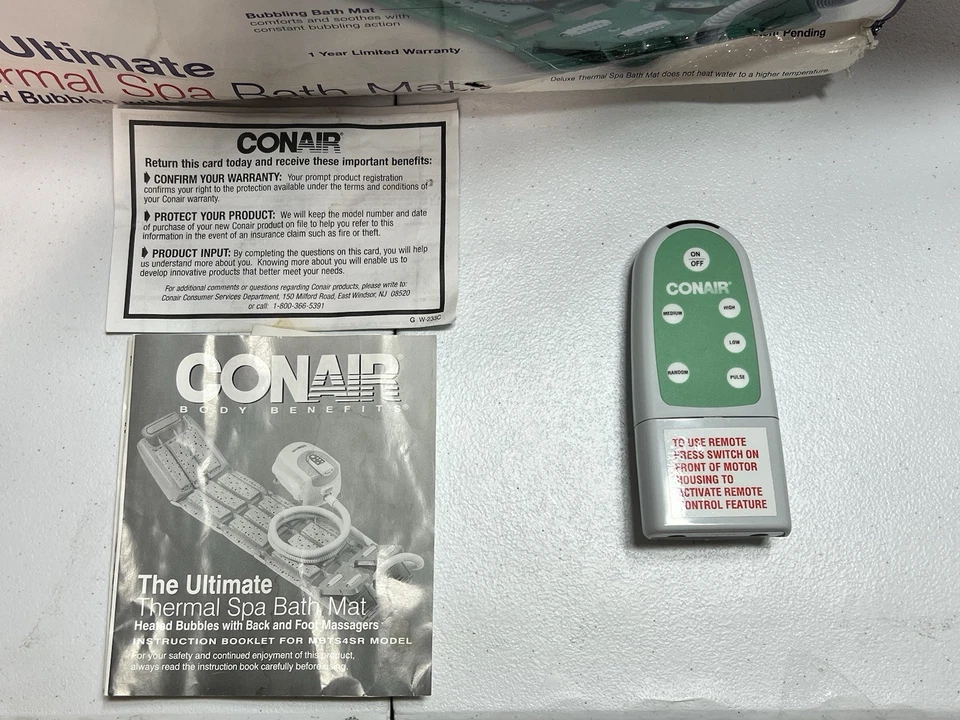 Conair The Ultimate Thermal Spa Bath Mat Heated Bubbles W/Foot Massage - Image 2 of 4