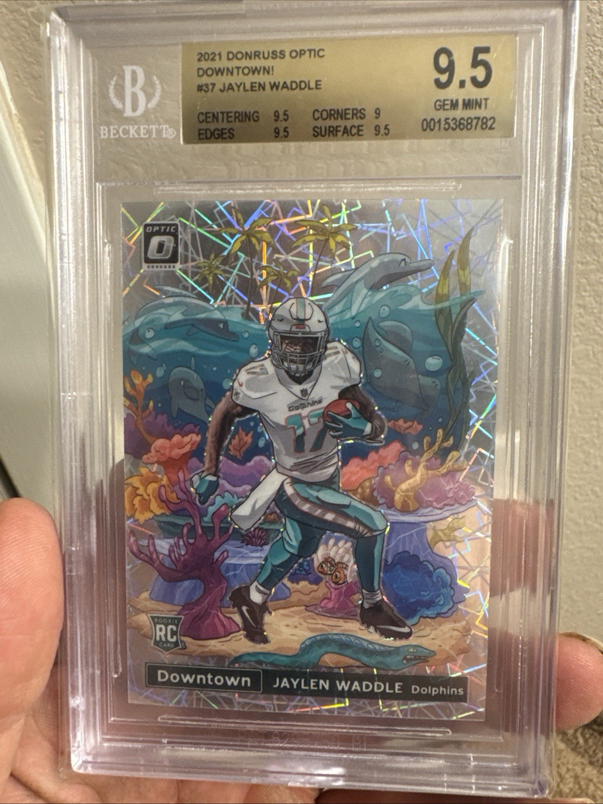 2021 Panini Donruss Optic - Downtown Jaylen Waddle #DT-37 (RC)