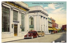 1940s Street View Lackawanna Avenue Olyphant Pennsylvania Vintage Postcard