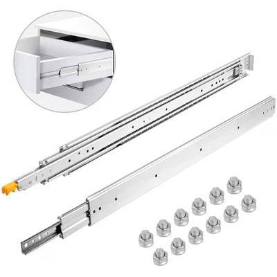 1 Pair Full Extension Drawer Slides 500 lbs Load Capacity Locking Drawer, 18''