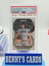 2022 Prizm Draft Picks Baseball White Donut Circles Prizm /50 MT 10 Noah Schultz