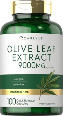 Nutritional Olive Leaf Extract Capsules 100 Count - Clean & Natural Health Boost