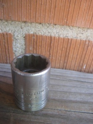 1960s Vintage 1/2'' Drive x 7/8'' Size ** PROTO *** Socket 5428 & 12 Pt USA