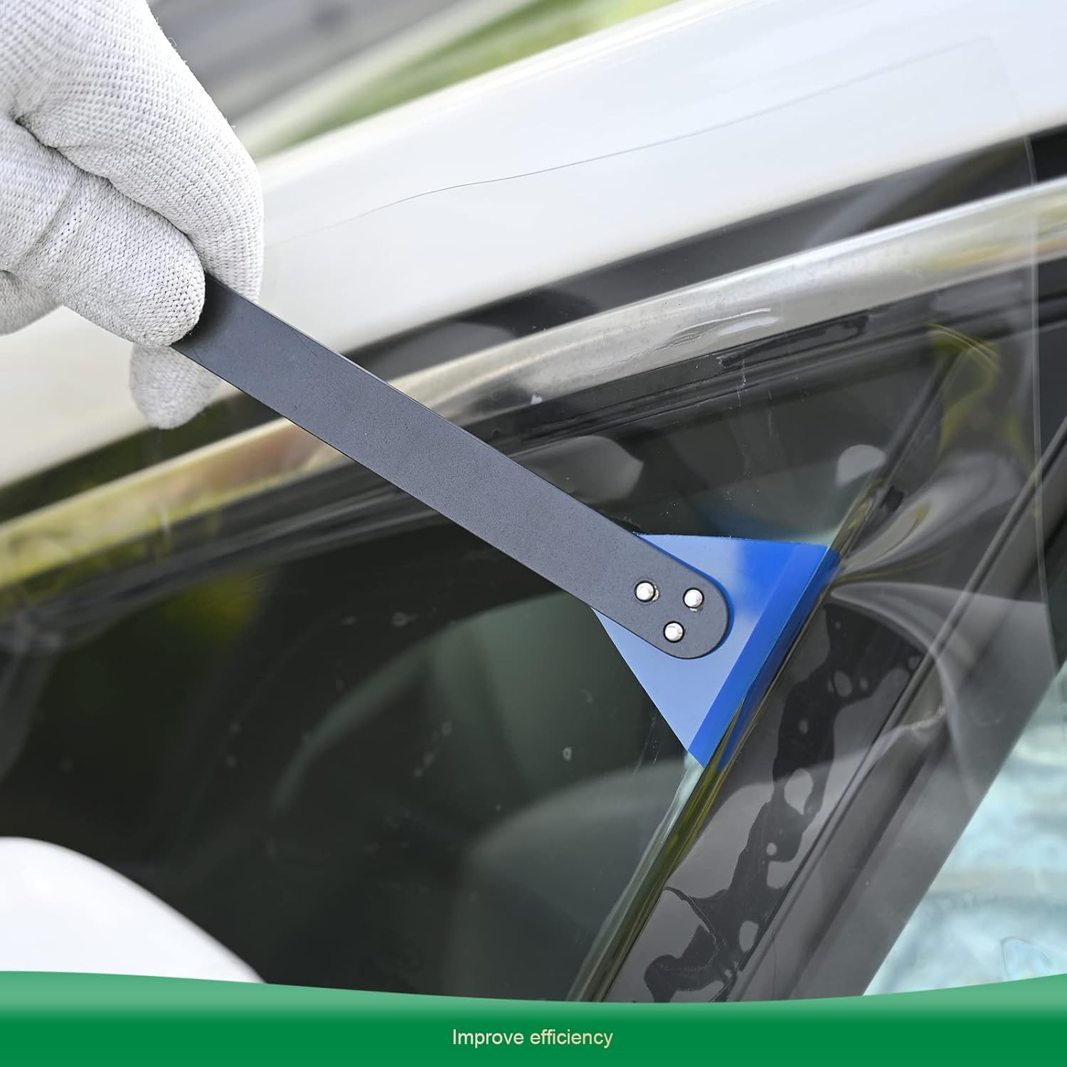 Small Squeegee for Vinyl, 2 in 1 Different Hardness Rubber Blade with Metal Hand