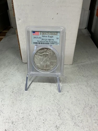 2013-(S) Silver American Eagle 1 Oz. PCGS MS 70 San Francisco Mint 1st Strike
