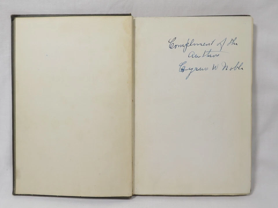 Signed Poetry Book Memories Poet Cyrus Noble Ohio Poems 1922 - Image 3 of 4