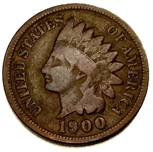 1900 Indian Head Cent Penny Good Condition 1c One Cent US Coin - 1727