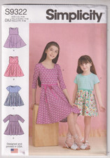 9322 SIMPLICITY - DRESS w Variations - Sz 7/10/12/14