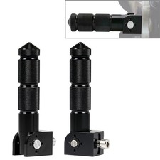 CNC Folding Foot Pegs Rear Set Pedals for Universal Motorcycle Bike Black 2pcs