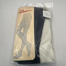 New Vintage Leg Snugglers Super Warm Tights Navy Blue Orlon Blend  