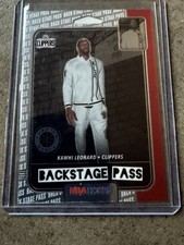 2019-20 Hoops Premium Stock #8 Kawhi Leonard Backstage Pass Red