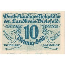 [#293837] Germany, Bielefeld, 10 Goldpfenning, 1923-11-28, UNC
