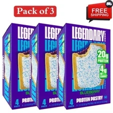 Legendary Foods Protein Pastry - Blueberry 12 Pack (3box) - Protein Snack