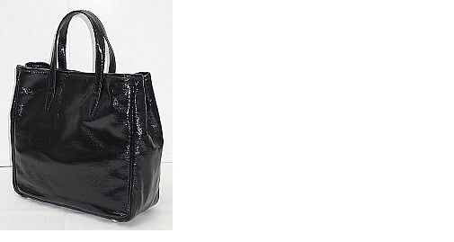 Yves Saint Laurent Y-mail Black/Gold Patent Leather Tote Bag