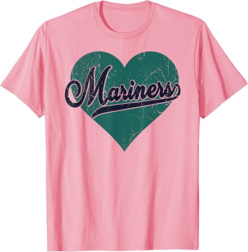 Retro Mariners Nickname Shirt Vintage Mariners Heart T-Shirt Hoodie - Picture 8 of 10