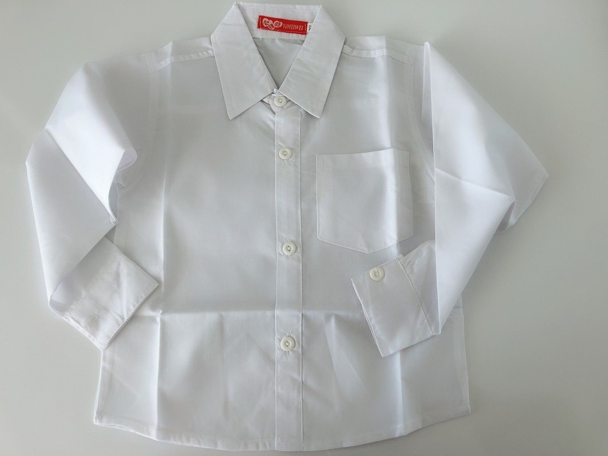 Kids Boys Long Sleeve Pure Color Shirt Children's Cotton Formal Girls Blouse Birthday Wedding Party Suit Casual Shirts Clothing 2 14 Years I3502658145