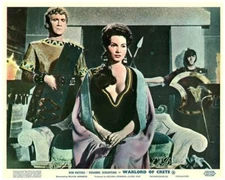 WARLORD OF CRETE ORIGINAL LOBBY CARD ROSANNA SCHIAFFINO MINOTAUR WILD BEAST 1960