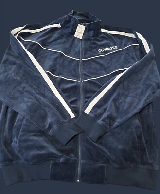 Dallas Cowboys Velour Track Jacket New XXL NFL DXL Men's | eBay
