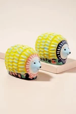 Anthropologie Pepper SISI HEDGEHOG Shakers Handpainted 2.75" ONLY One Unit NWT