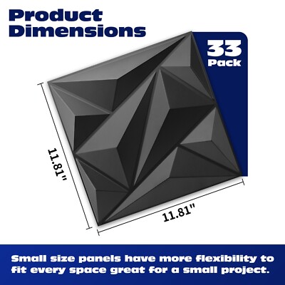Art3d Dimensionally cut PVC ceiling and wall panels,12 pack or 33 pack