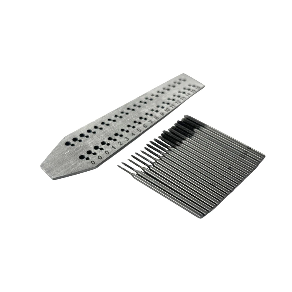 Placa de tornillo con 19 grifos Tamaño del orificio: 0 a 16 | Juego de grifos y troqueles para fabricación de joyas Foto 3 de 4