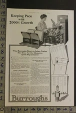 1916 BURROUGHS BUSINESS OFFICE MACHINE BOOKKEEP CHAMPION SPARK PLUG AD [[SKU]