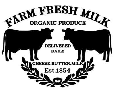Potch-Motiv-Foto-Transfer-Vorlage-Vintage-Shabby-Farm fresh Milk-30105