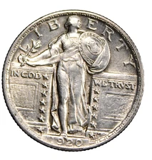 1920 Standing Liberty Quarter - Choice AU !!