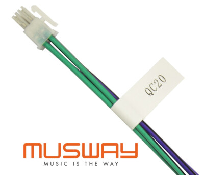 MUSWAY MQC-20 0,2m plug&play Molex Subwooferanschlußkabel Stecker Subwoofer QC20