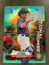 2021 Bowman Chrome Francisco Alvarez  Positional Promise Aqua Refractor /125