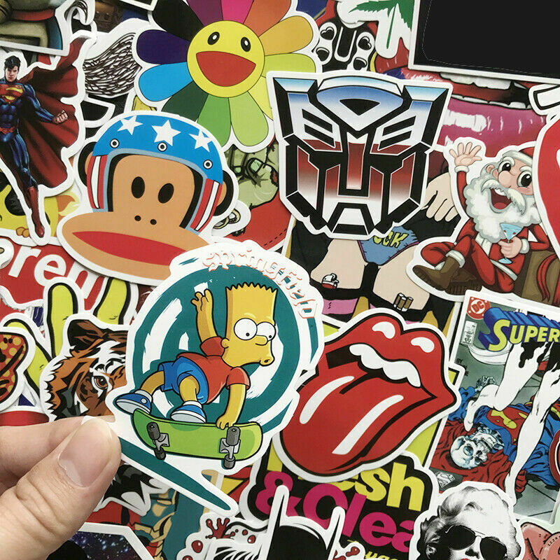 Cool Teens 100 Pieces Cool Stickers Pack Waterproof Funny Graffiti Stickers Decals for Laptop Bumper Bike Luggage Skateboard Helmet Car Phone