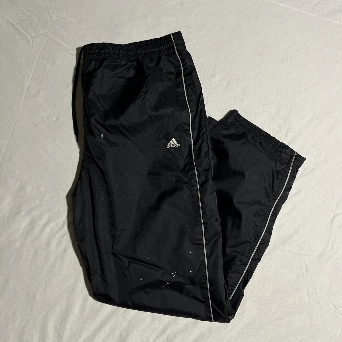 Adidas Heavy Lined Windbreaker Track Pants Size XL Black