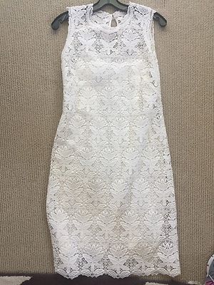 maxi lace overlay dress Lace Overlay Bodice Maxi Wedding Dress in White