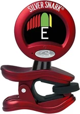 Red Silver Clip On All Instrument Tuner w Microphone Built In (SIL-RED) New 2021