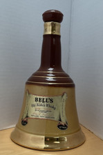 Vintage Wade Bells Old Scotch Whisky Bottle Empty Decanter Ceramic Bell Shape
