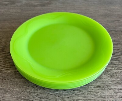 Tupperware Set of 6 Open House Collection Dessert Plates, Green, #4717