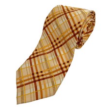 Burberry Necktie London Beige Nova Check 100 Silk Italy Designer-Read