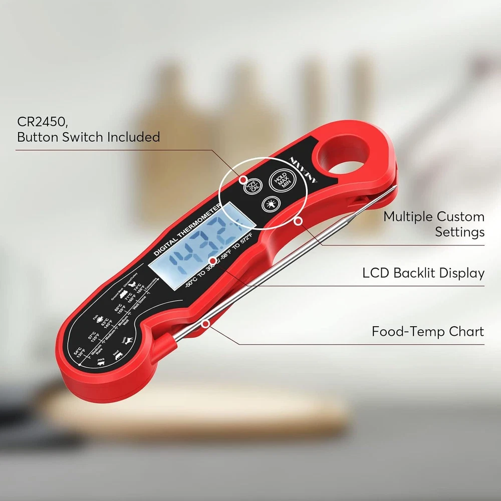 Meat Thermometer Digital for Grilling Cooking Waterproof Read Food thermometers