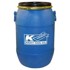 Kraft Tool Co. Mixing Barrel Locking Lid Convenient Handles Polyethylene 15 Gal.
