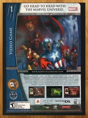 2007 Vs System Marvel TCG PC PSP DS Print Ad/Poster Avengers Card Video Game Art