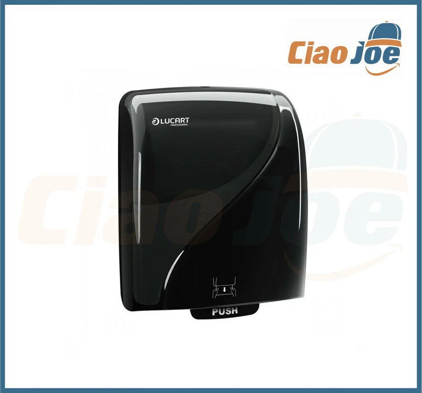 Dispenser Autocut Nero Lucart Identity per Rotoli 155ID Asciugamani