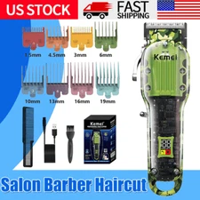 KEMEI Professional Barber Clippers Hair Cutting Kit Pro Hair Clippers Cordless