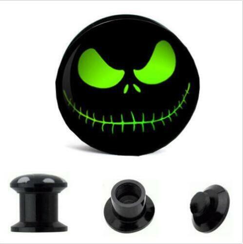 K-KED Acrylic Ear Flesh Tunnels Tapers Spirals Expanders Stretchers O-Ring Plug Kit !-black-5mm - Foto 3