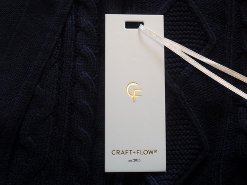 CÁRDIGAN SUÉTER HOMBRE, CRAFT& FLOW, NUEVO CON ETIQUETAS, AZUL MARINO, TALLA M - Imagen 6 de 8