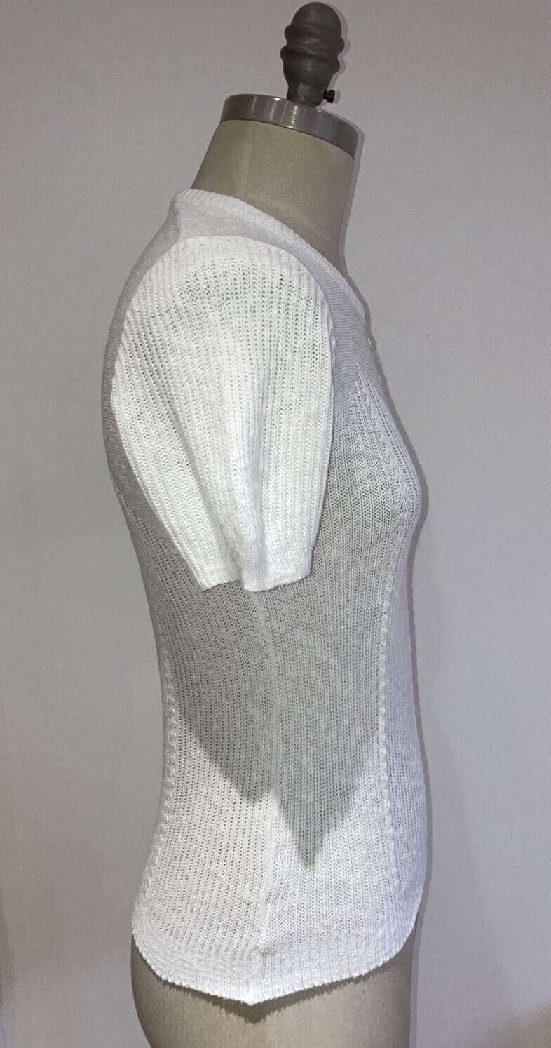 Vintage Early 1970s White St Michael (M & S) Jumper/Top, Size 14, 36" Bust 6