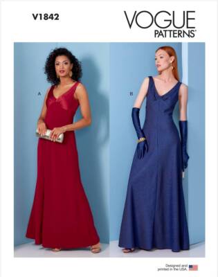 Schnittmuster Vogue 1842 Damenkleid, Abendkleid