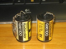VINTAGE KODAK KODACOLOR GOLD 100 CANNISTER KEYCHAINS