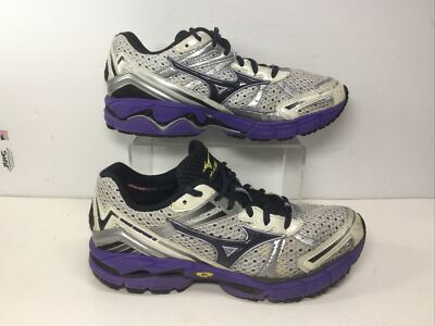 Mizuno Wave Inspire 8 Womens Size 8.5 Running Sneaker White Purple  8KN-24312