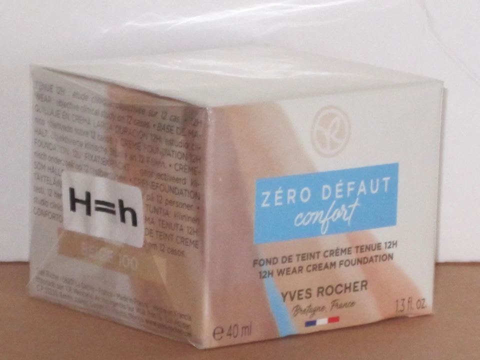 YVES ROCHER COULEURS NATURE ZERO DEFAUT CREAM FOUNDATION # BEIGE 100-40 ml NEW - Image 2 of 4