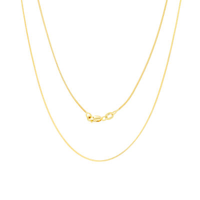 10K Yellow Gold Solid 1mm Diamond Cut Franco Chain Necklace Men Women 16''- 30''